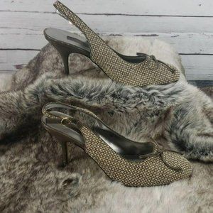Ann Marino Slingback strapy heel retro shoes